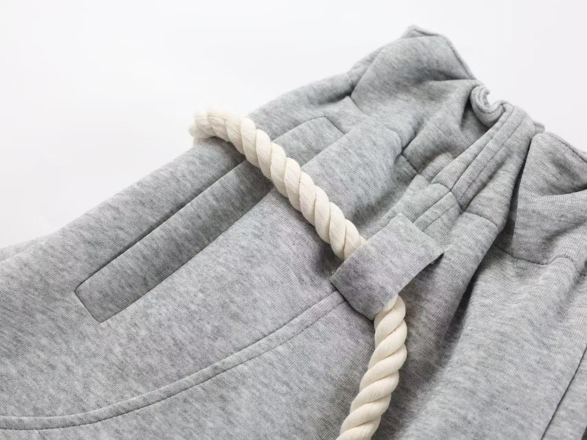 Thick Rope Drawstring Baggy Wide Leg Sweatpants