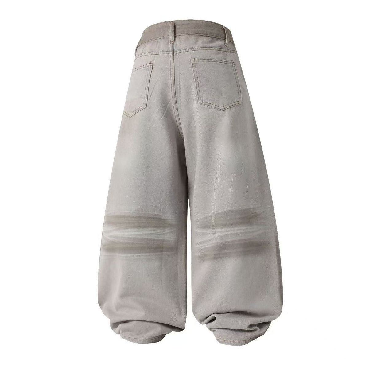Unisex Gradient Rhinestone Baggy Wide Leg Balloon Jeans