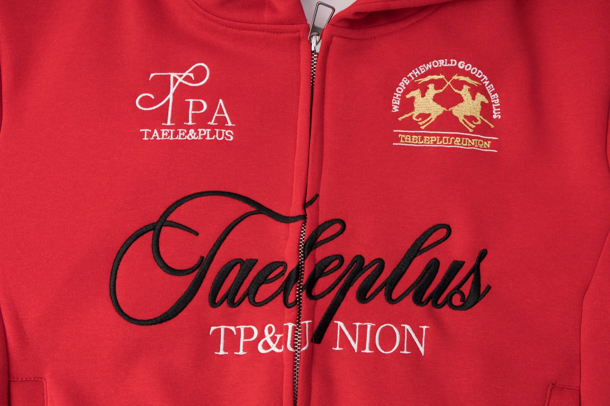 Vintage Multi-Patch Embroidery Equestrian Logo Full Zip Hoodie
