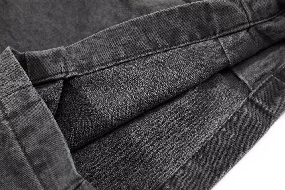 Vintage Washed Multi Pocket Wide Leg Cargo Pants