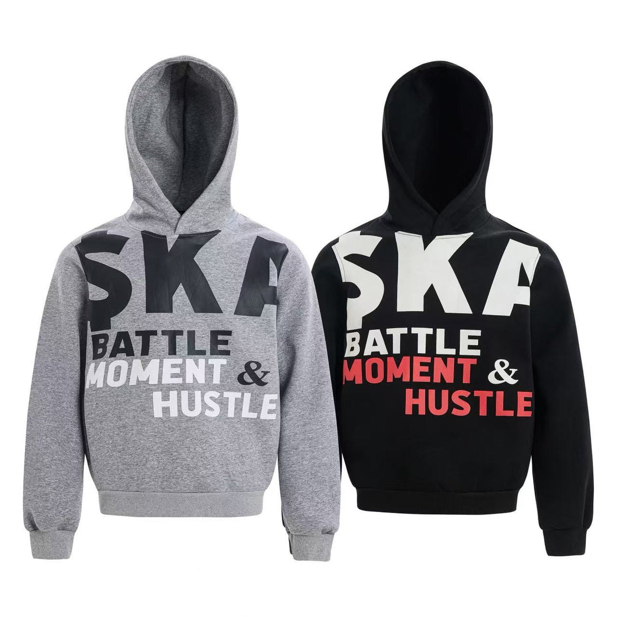 Cropped Bold Block Letter Slogan Pullover Hoodie