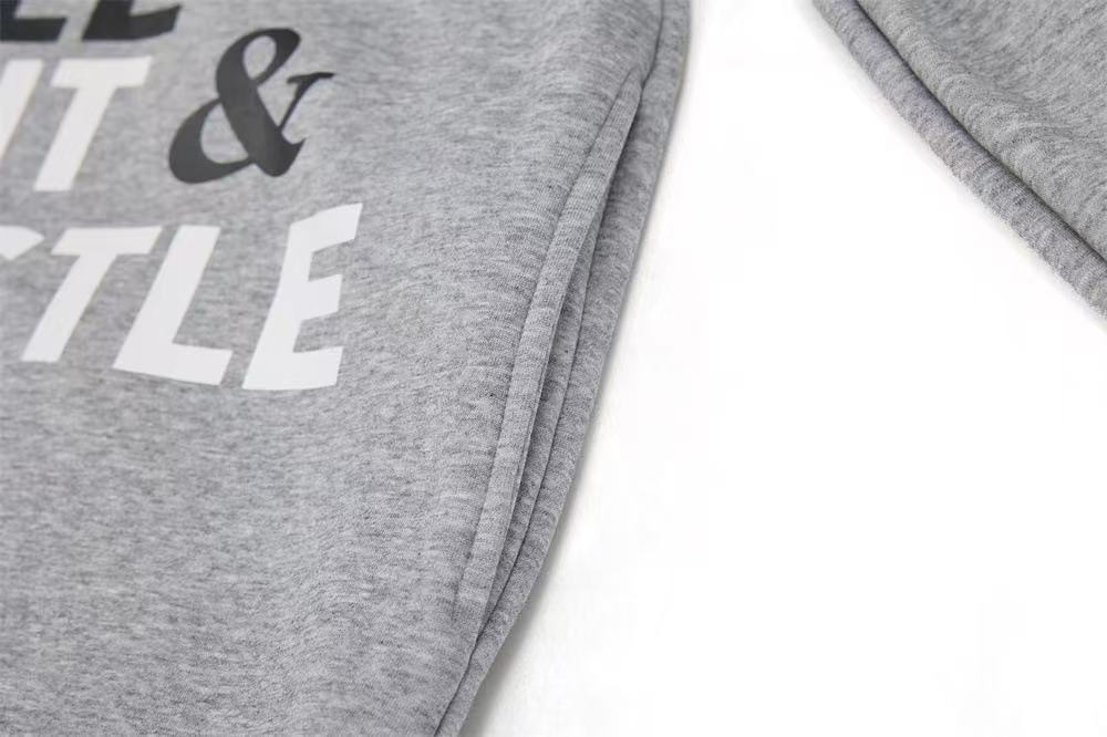 Cropped Bold Block Letter Slogan Pullover Hoodie