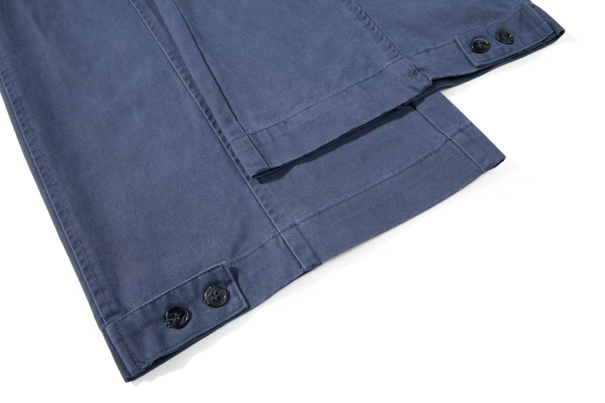 Vintage Ribbed Waistband Wide Leg Cargo Pants
