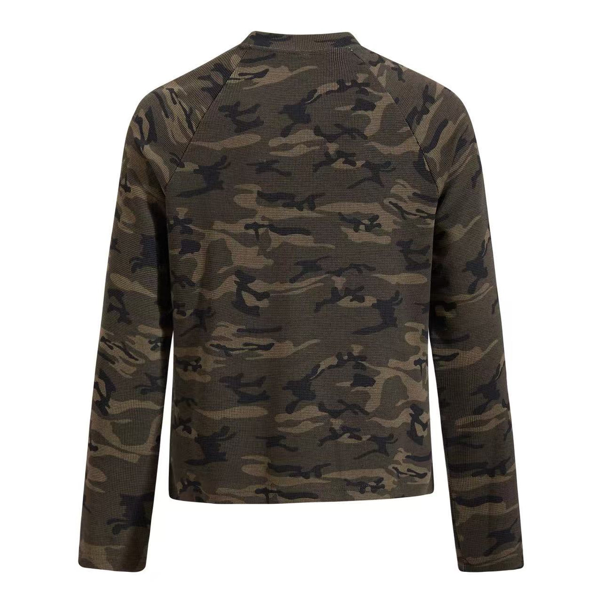 Cropped Camouflage Leopard Cross Skull Long Sleeve