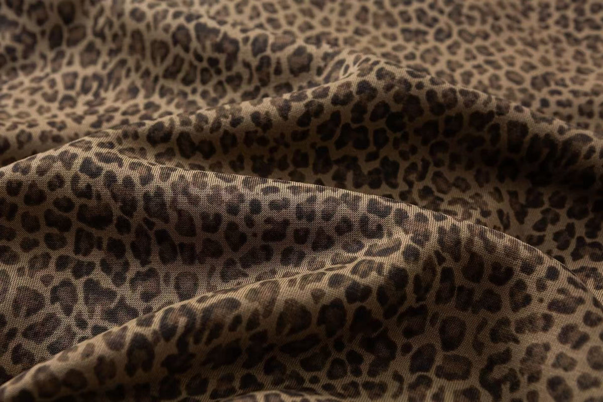 Faux Fur Hood Leopard Print Military Decorative Strap Zip Up Bomber Jacket