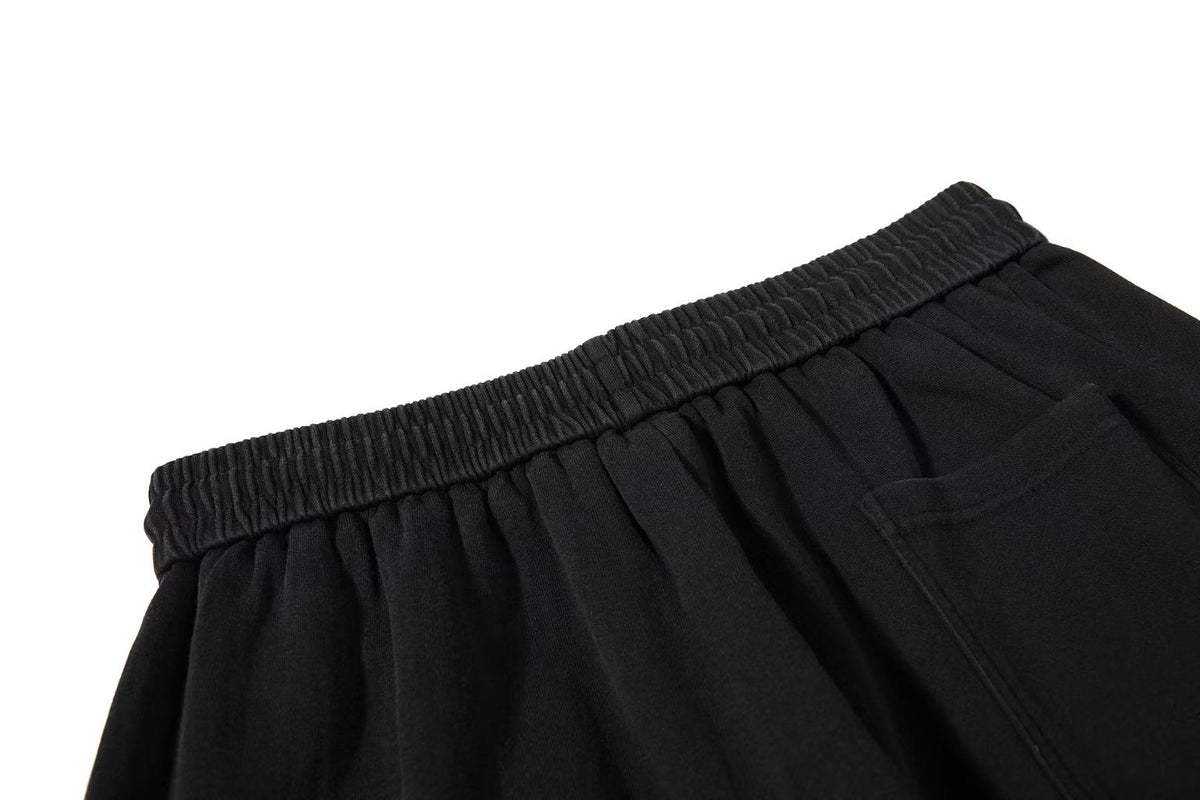 Studded Riveted Seam Detail Wide Leg Sweatpants