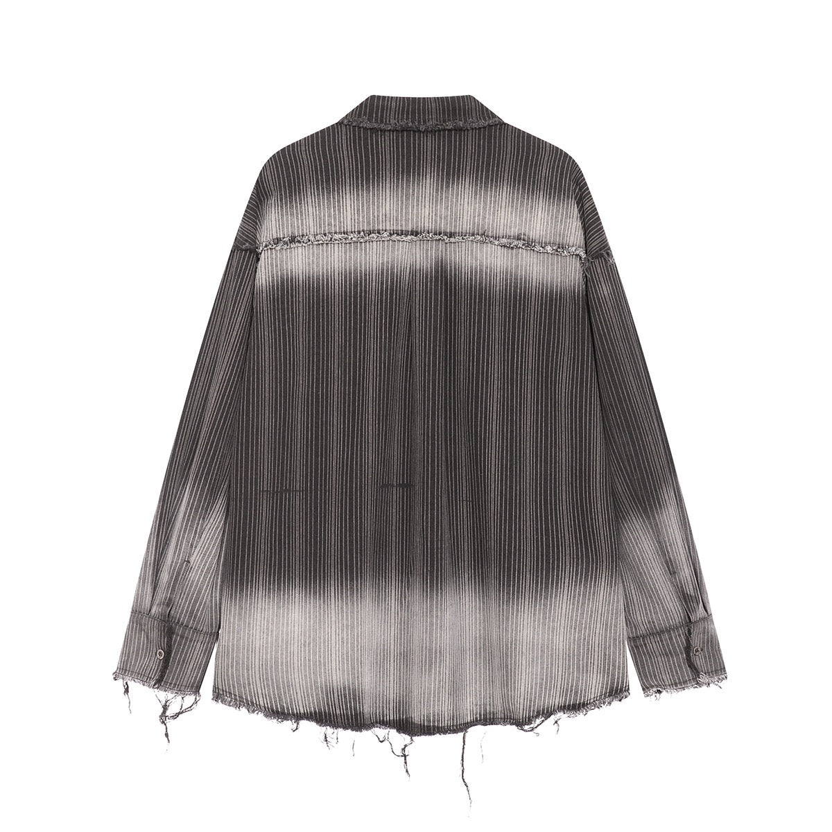 Distressed Gradient Stripe Shirt