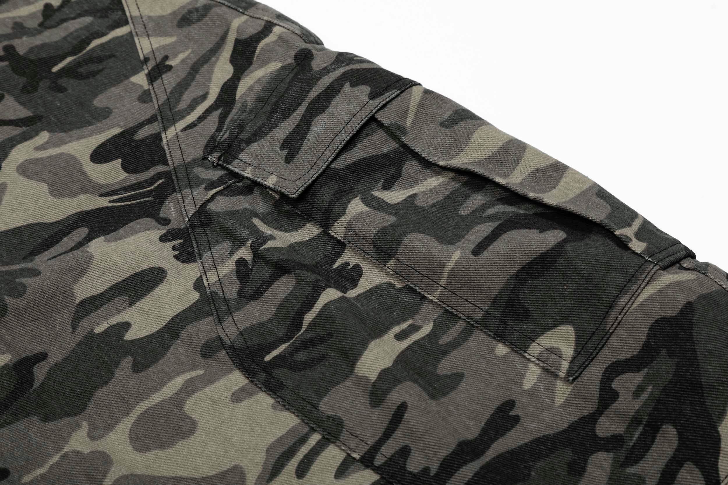 Camo Wide-Leg Knee-Length Shorts