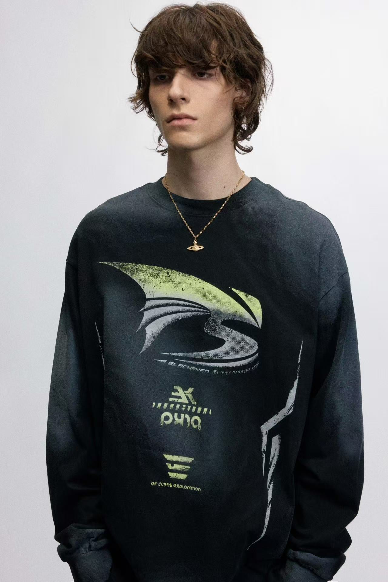 Retro Printed Long Sleeve