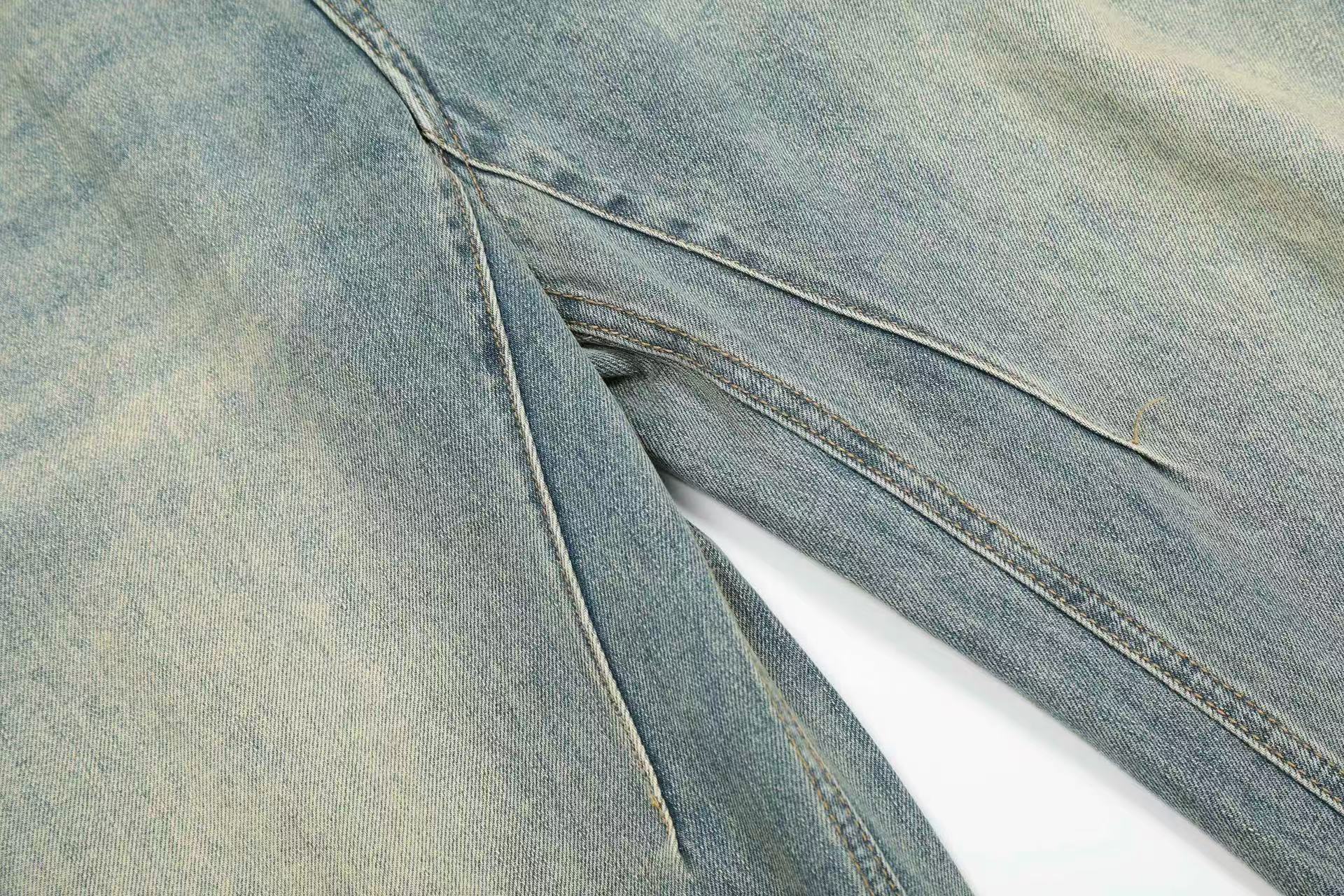 Distressed Wide-Leg Scythe Jeans