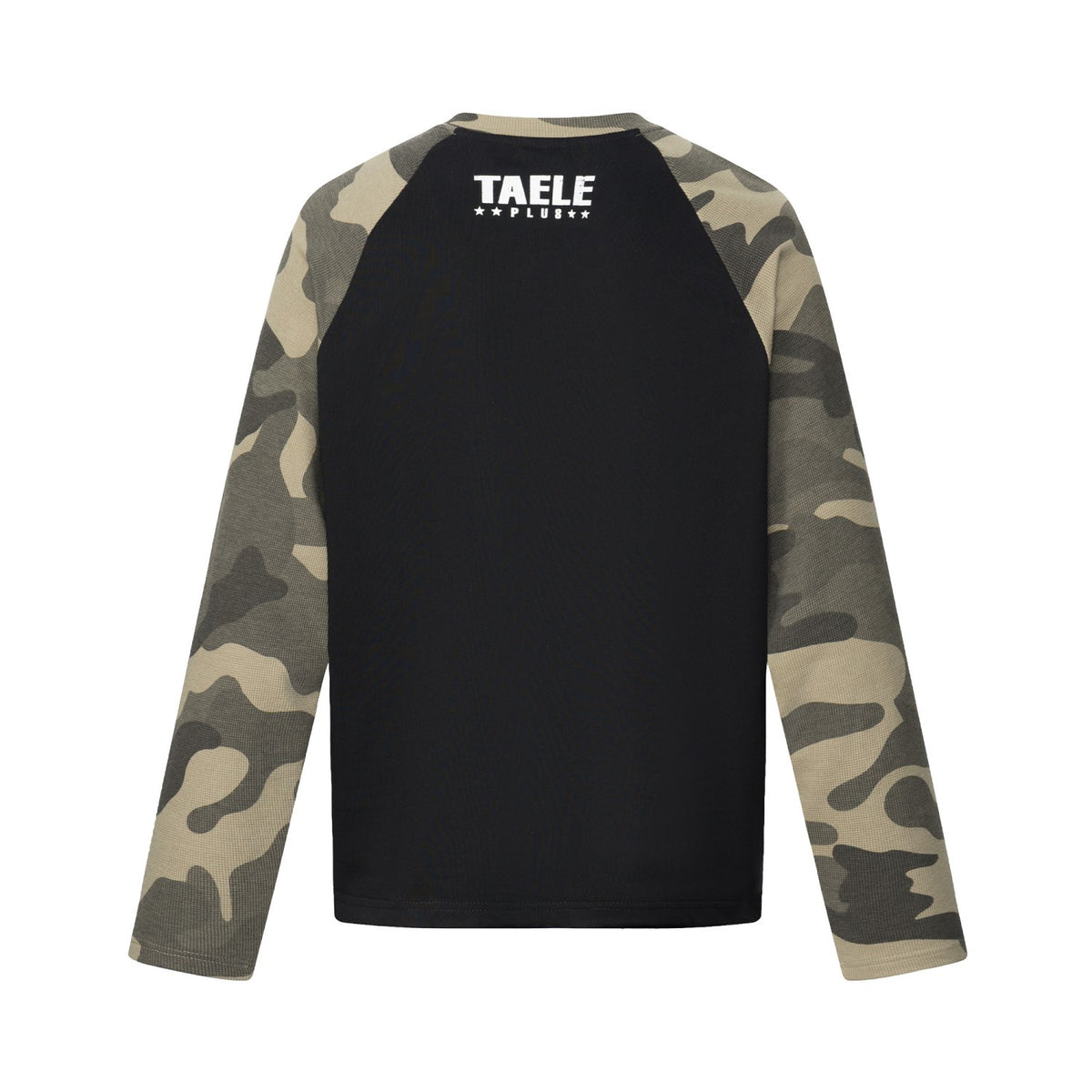 Skull Star Print Camo Raglan Long Sleeve