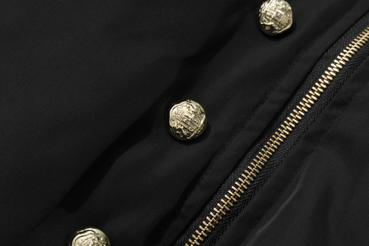Streetwear Military Decor Bomber Jacket