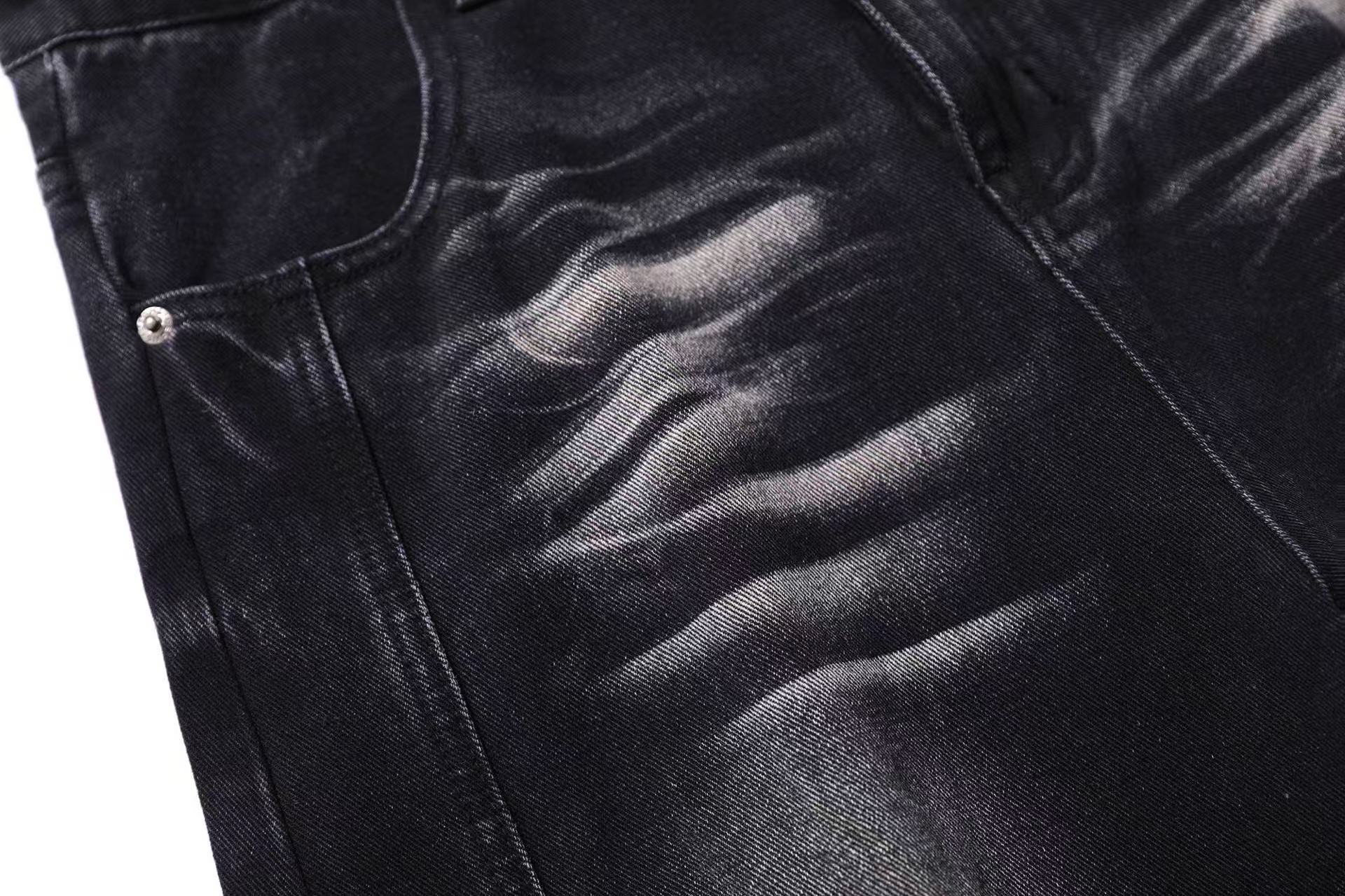 Washed Wide-Leg Baggy Jeans