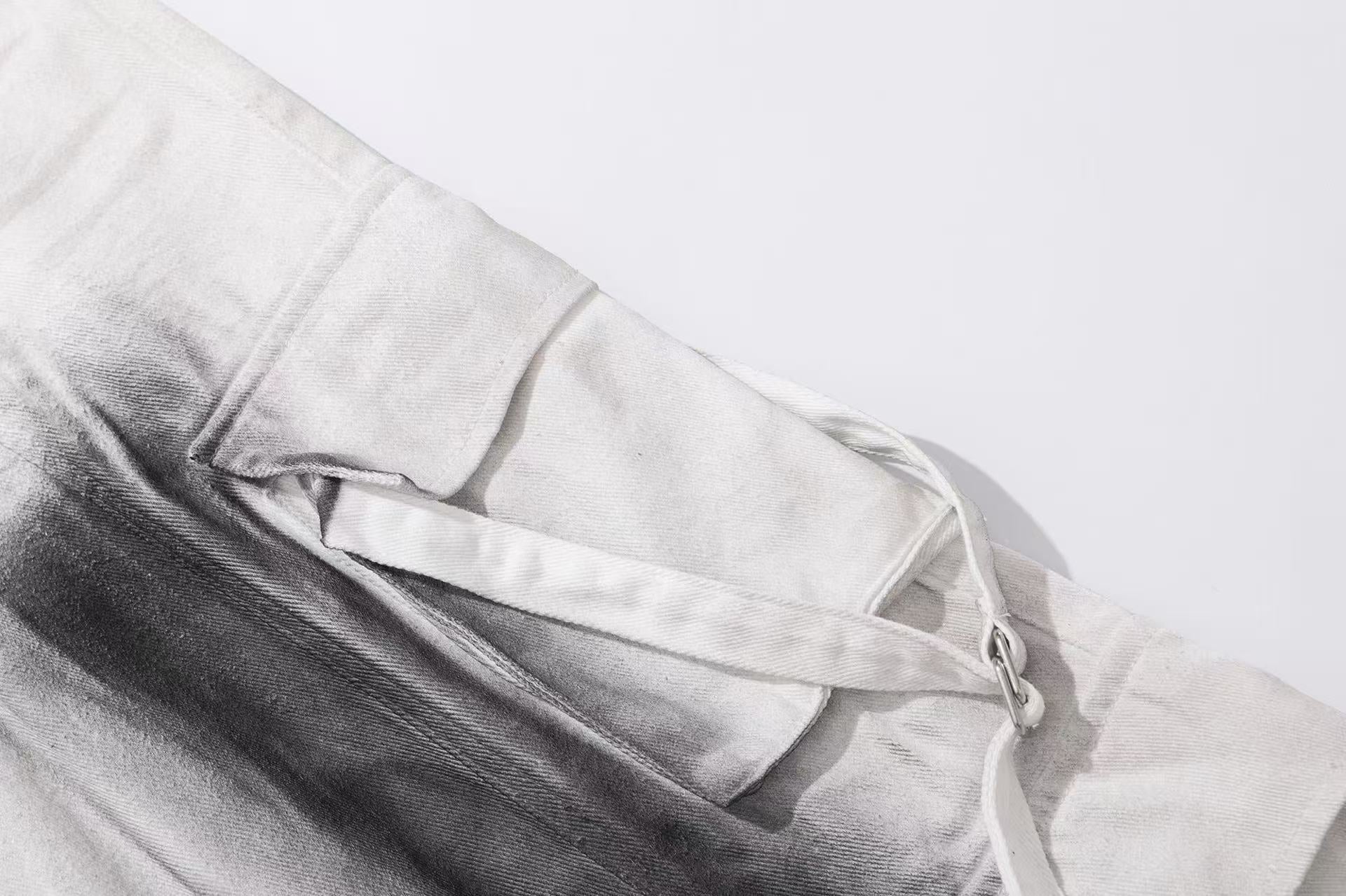 Distressed Wide-Leg Jeans