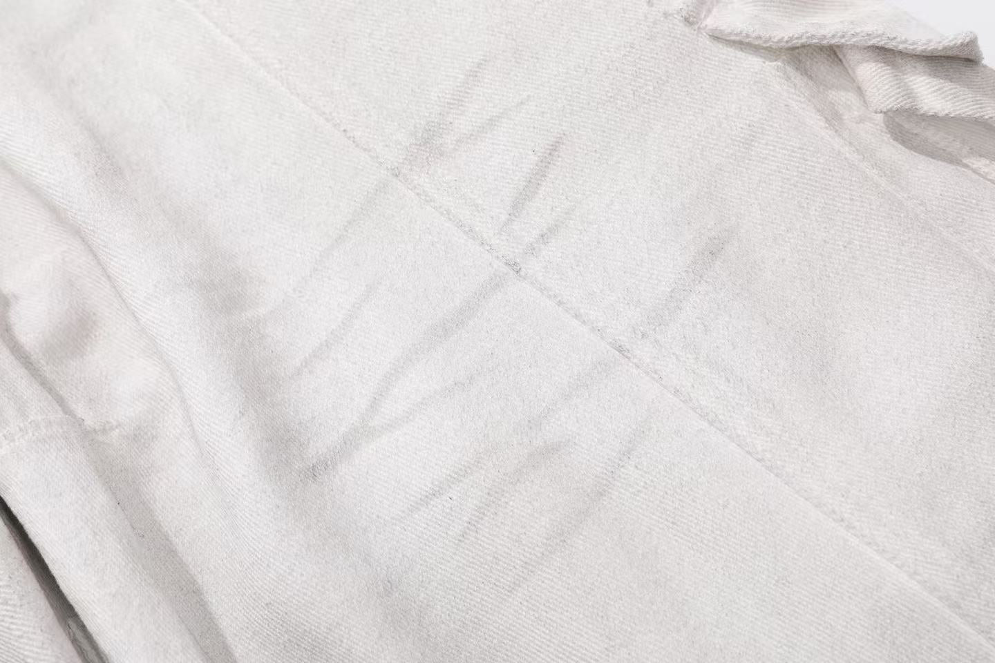 Distressed Wide-Leg Jeans