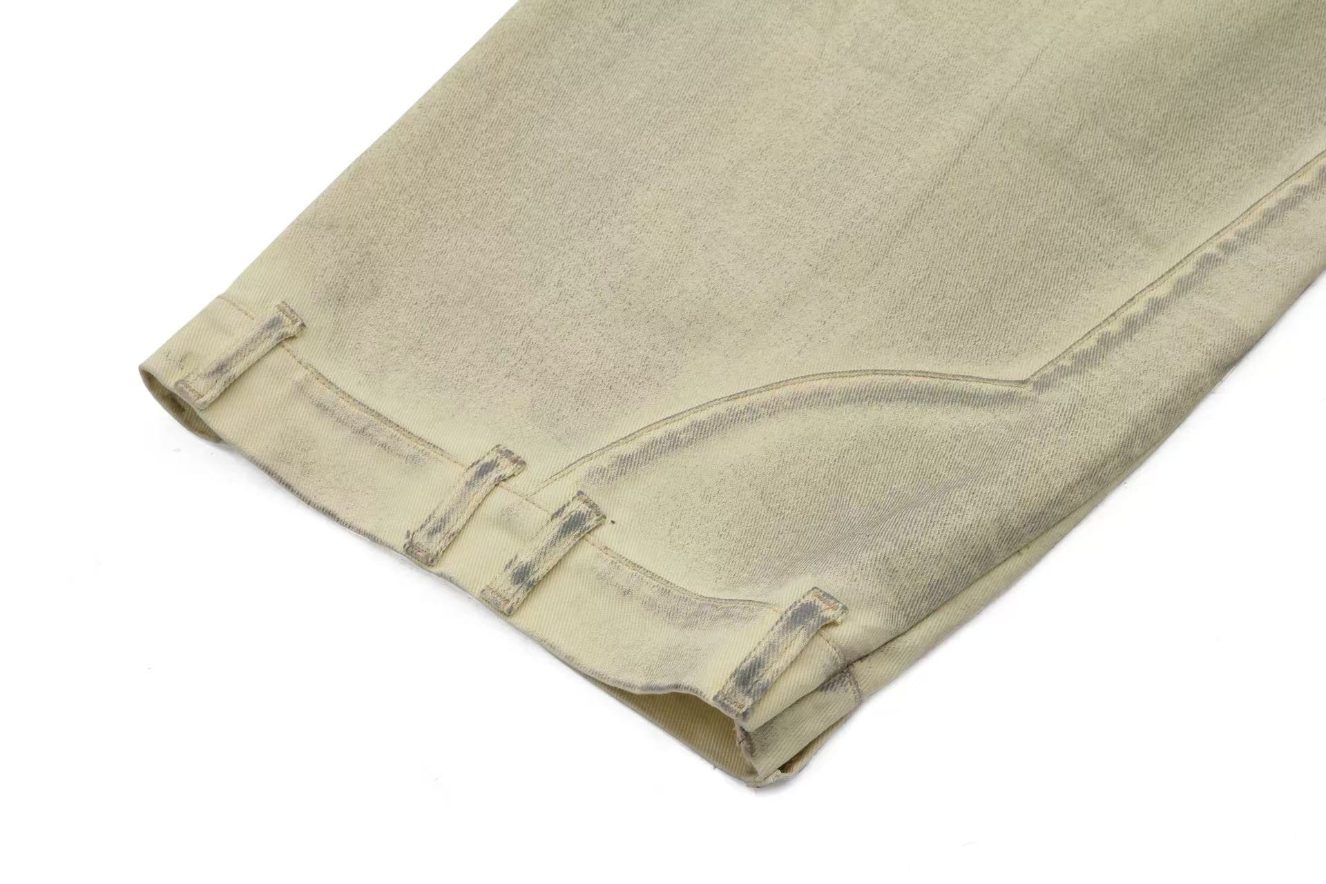 Distressed Wide-Leg Jeans