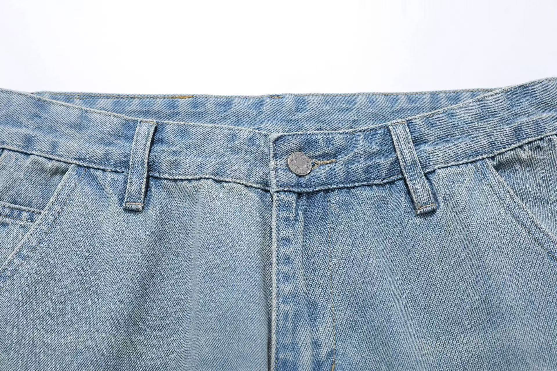 Multi-Pocket Wide-Leg Jeans