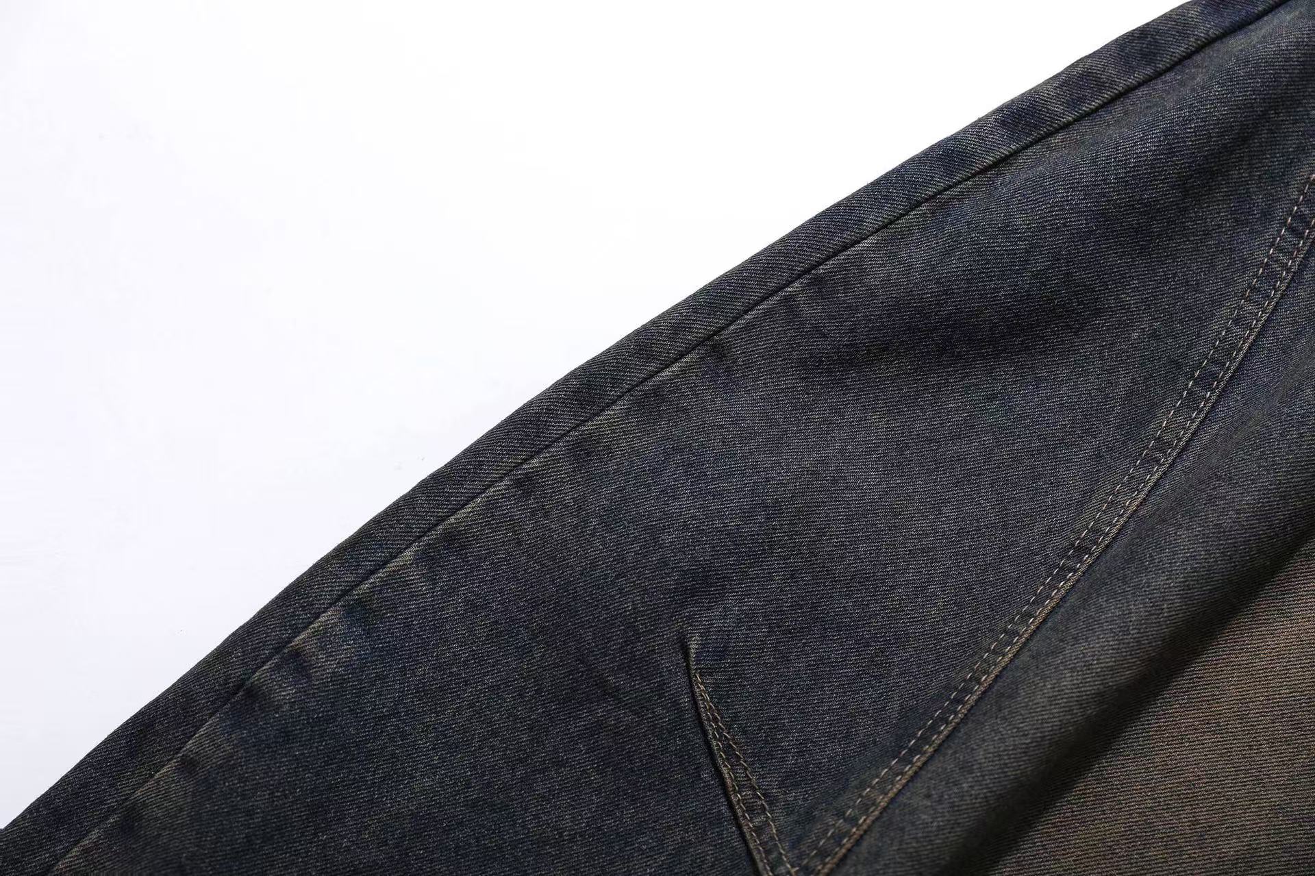 Distressed Wide-Leg Jeans