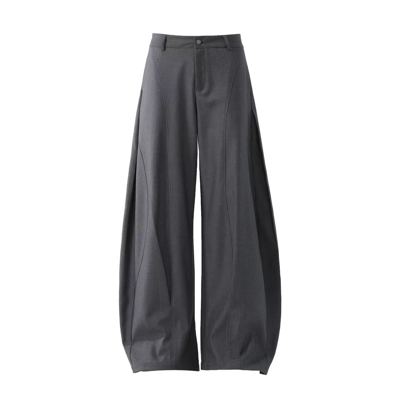 Deconstructed Wide-Leg Baggy Suit Pants