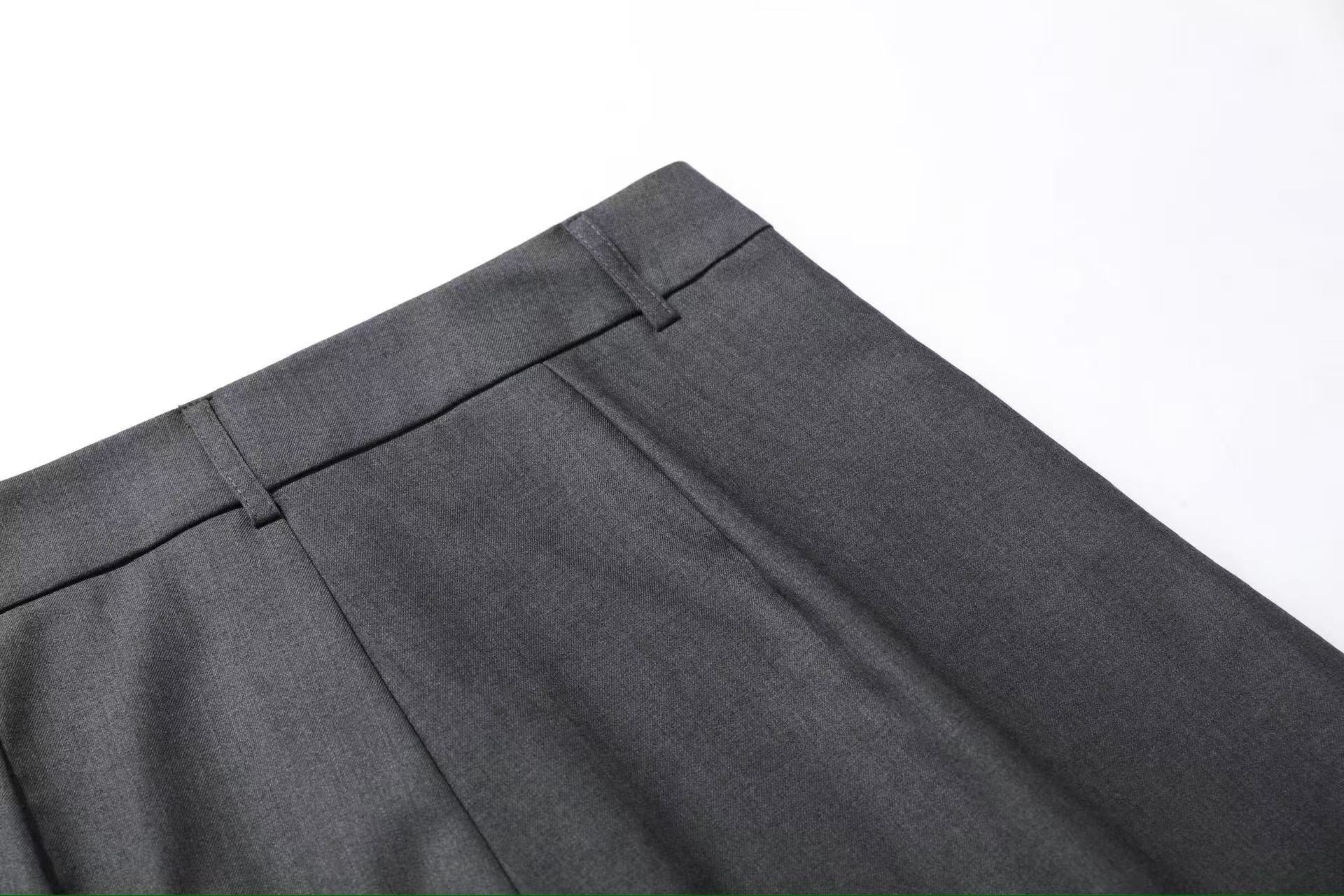 Deconstructed Wide-Leg Baggy Suit Pants