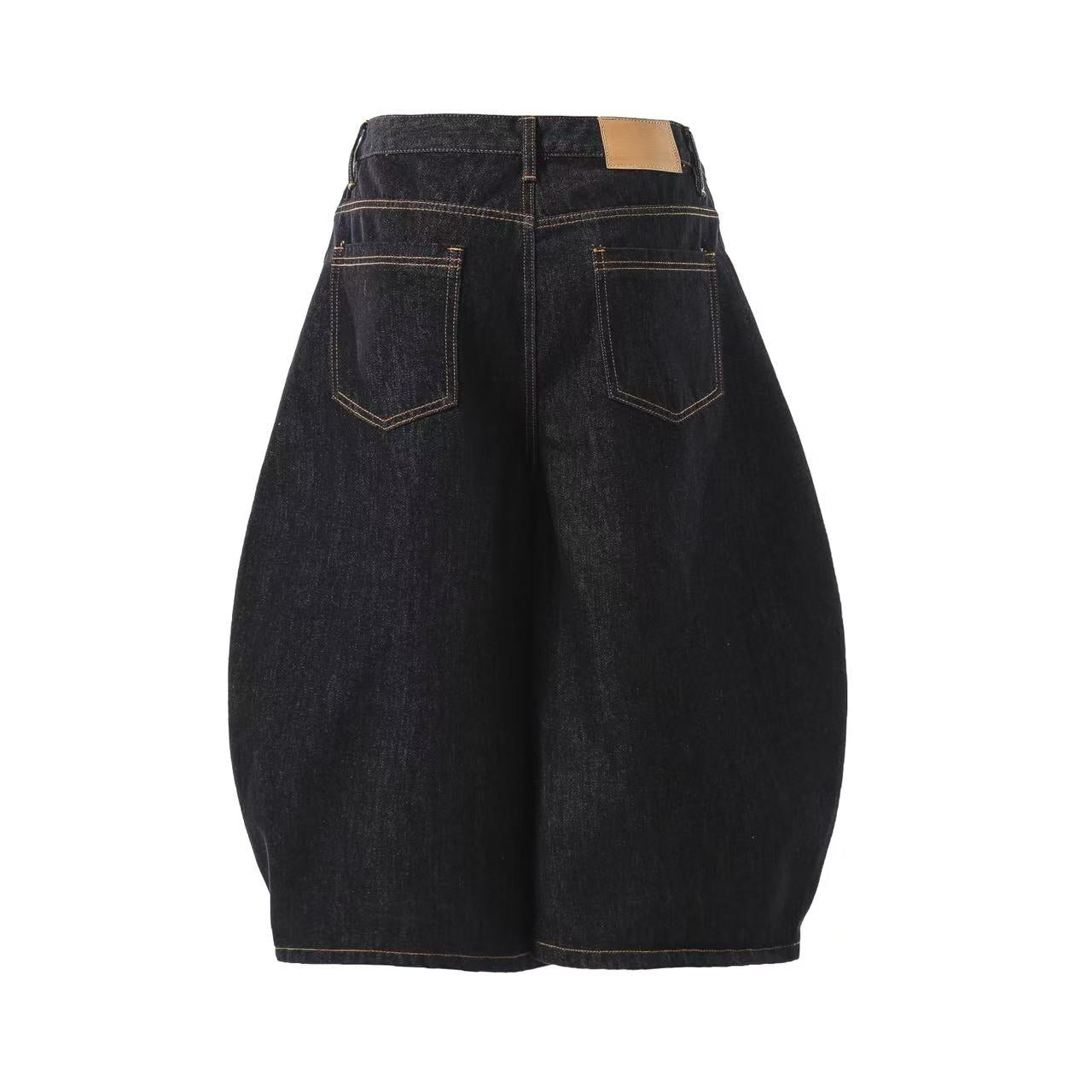 Wide-Leg  Baggy Knee-Length Shorts