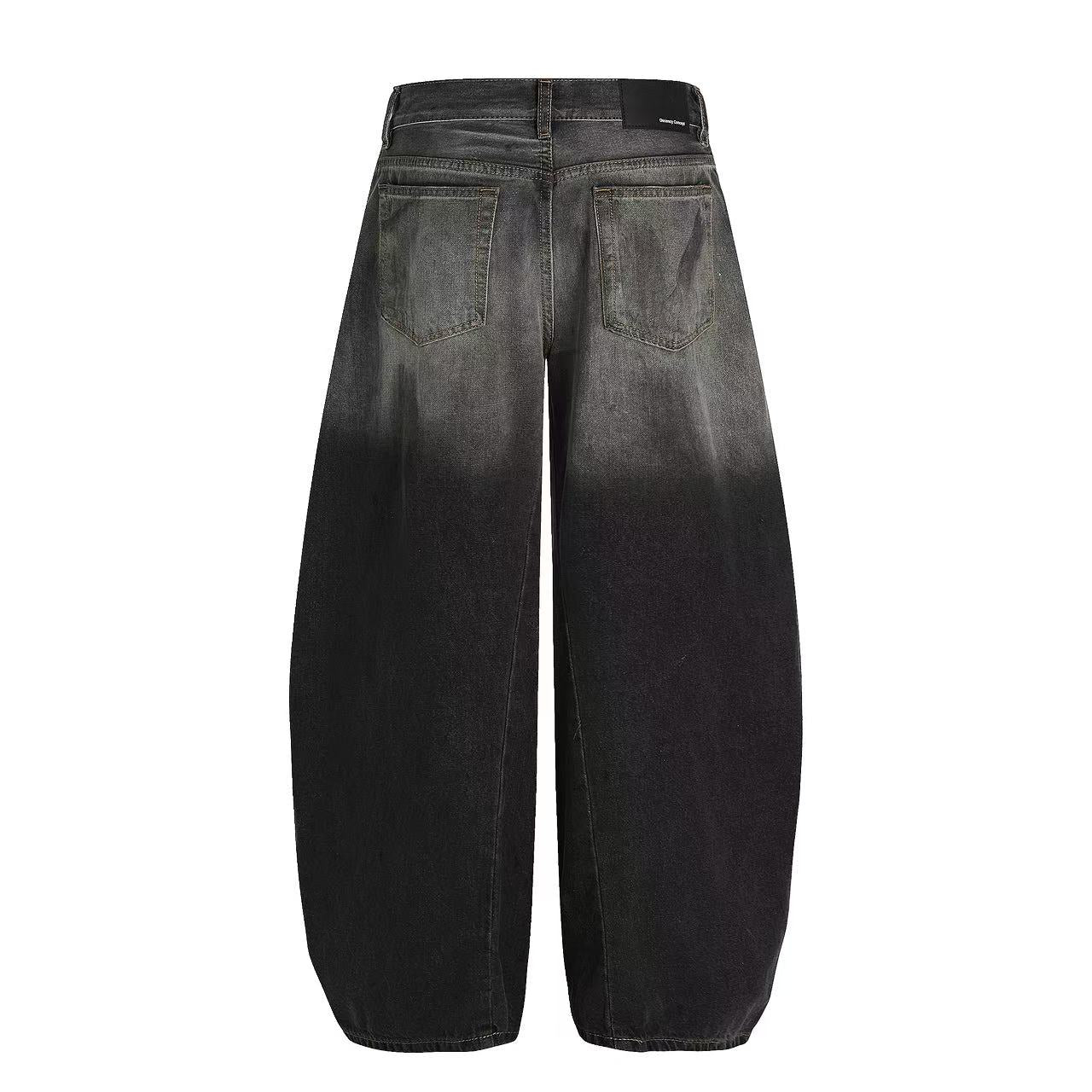 Distressed Wide-Leg Jeans