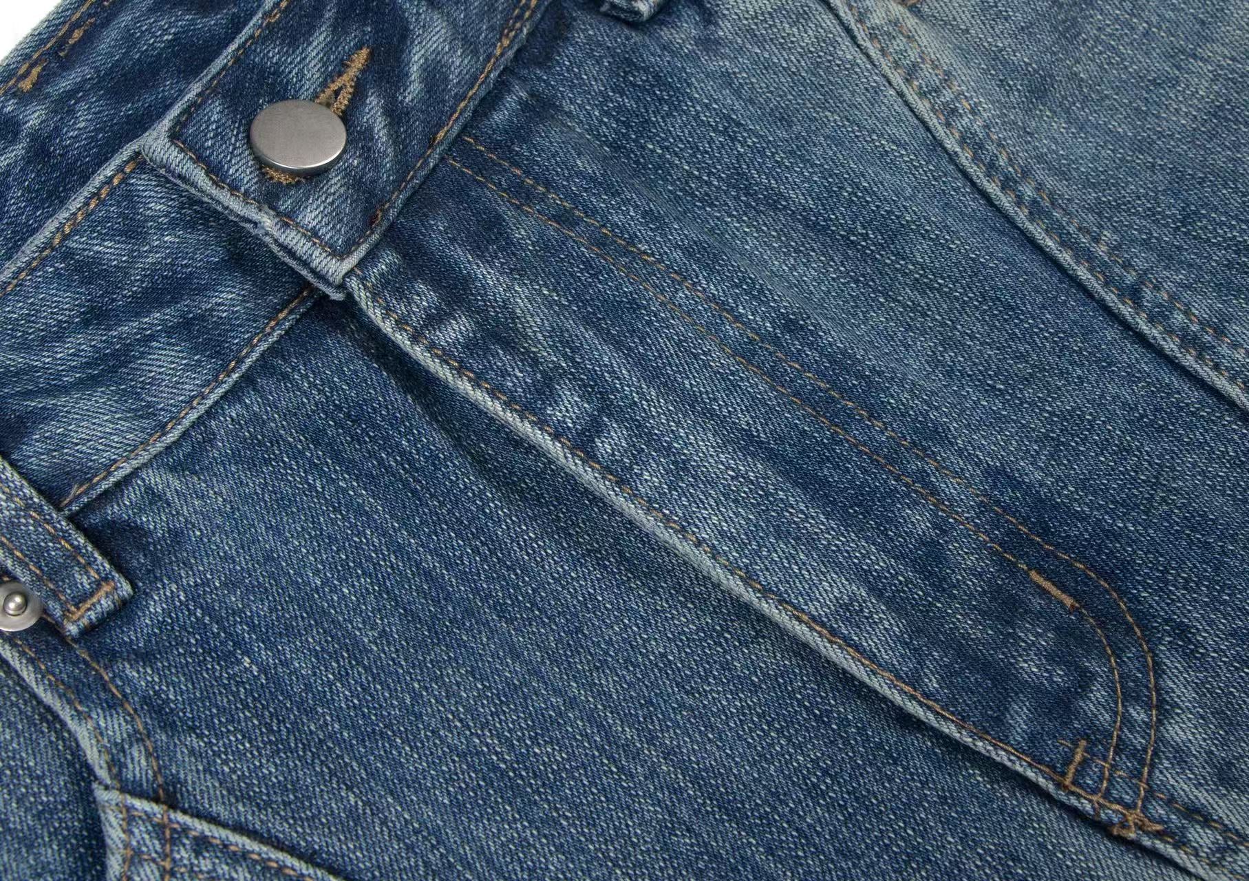 Washed Wide-Leg Baggy Jeans