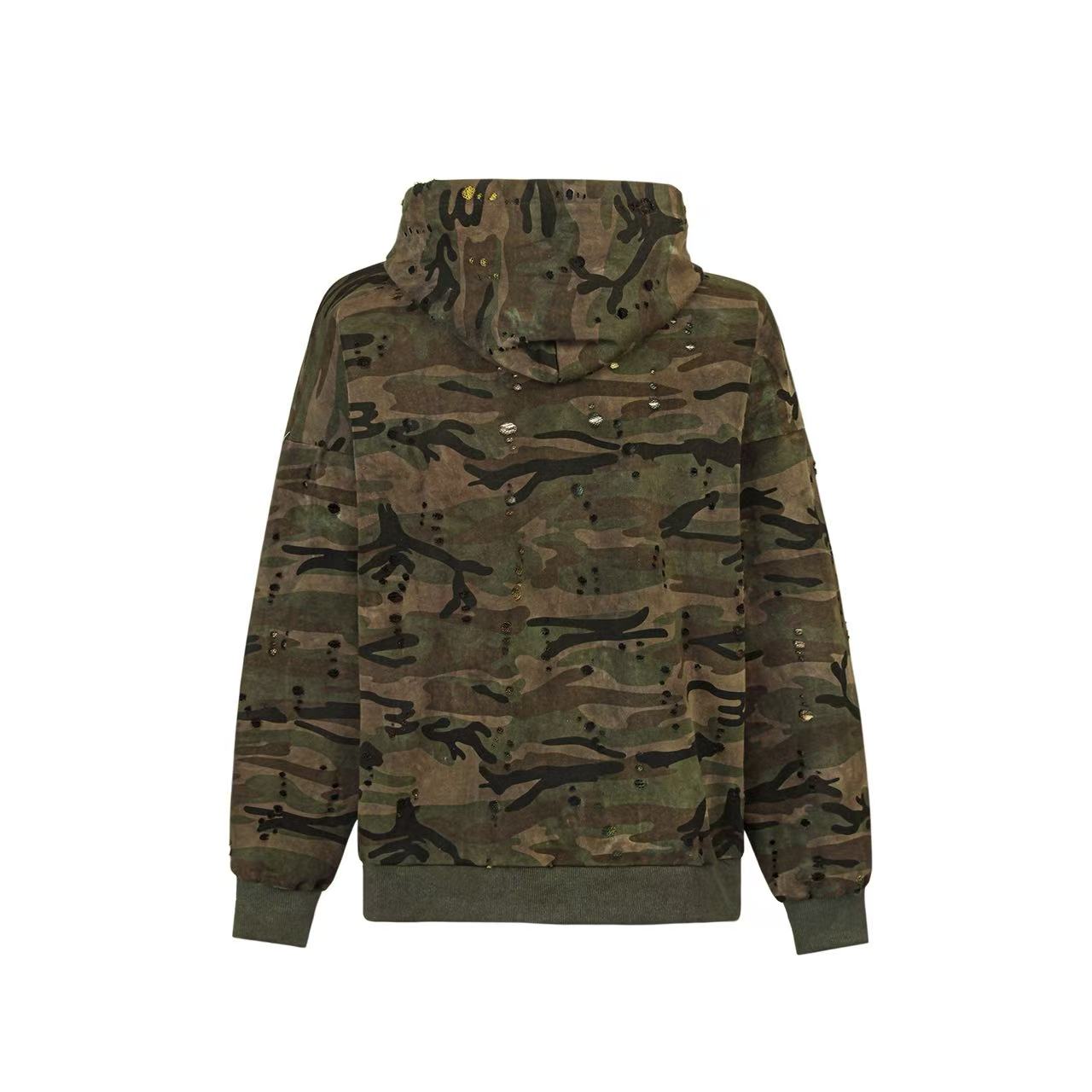 Street Style Camo Zip-Up Hoodie