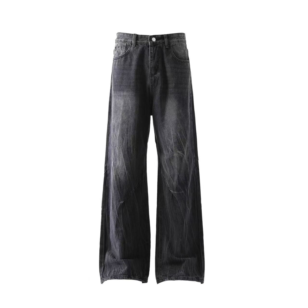 Washed Straight-Leg Jeans