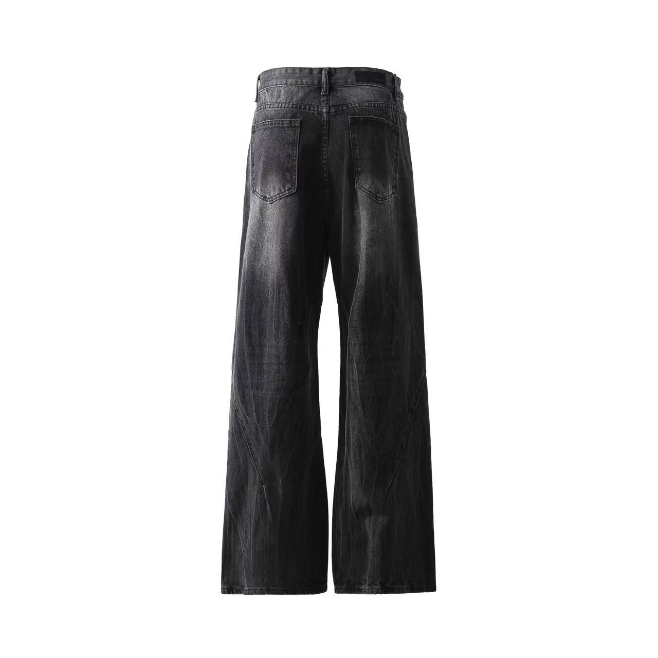 Washed Straight-Leg Jeans