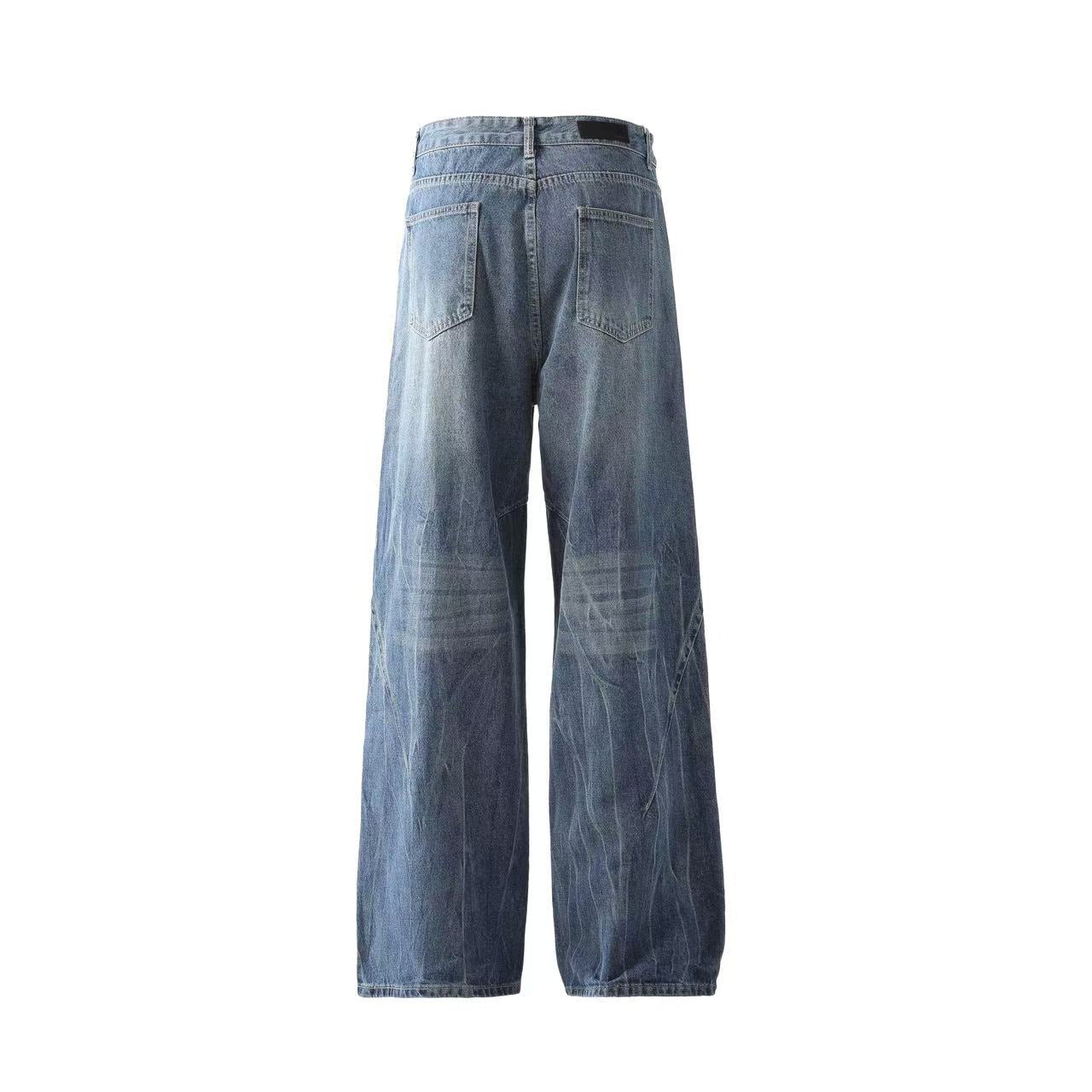 Washed Straight-Leg Jeans