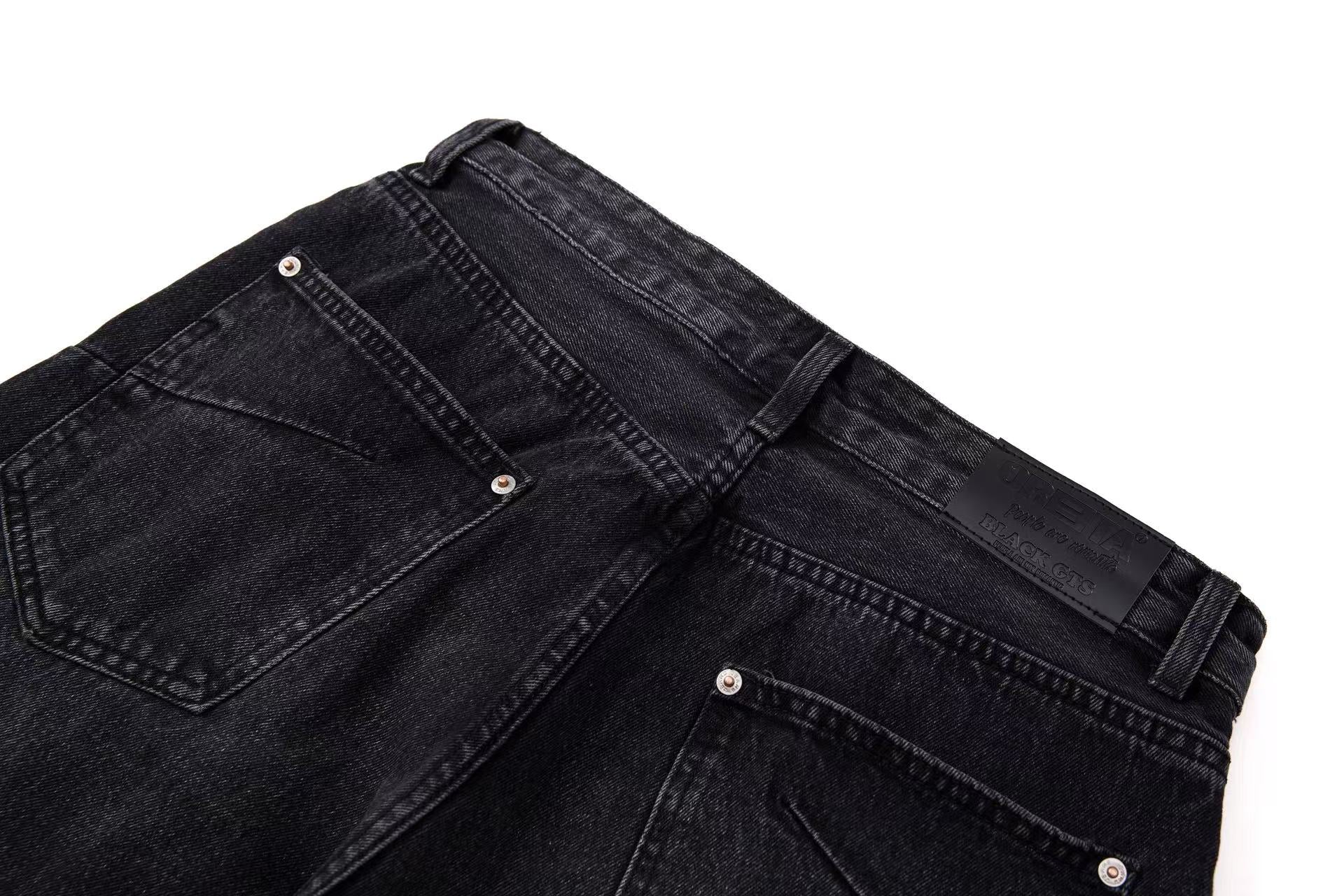 Distressed Wide-Leg Baggy Jeans