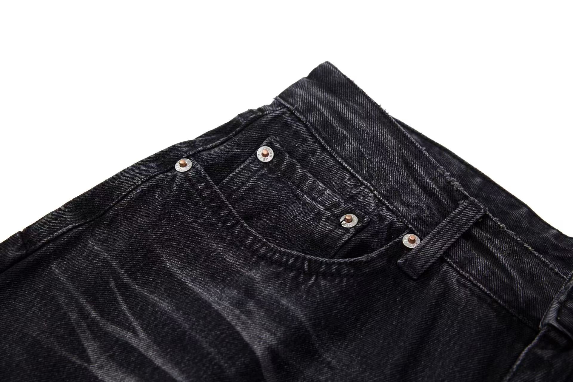 Distressed Wide-Leg Baggy Jeans