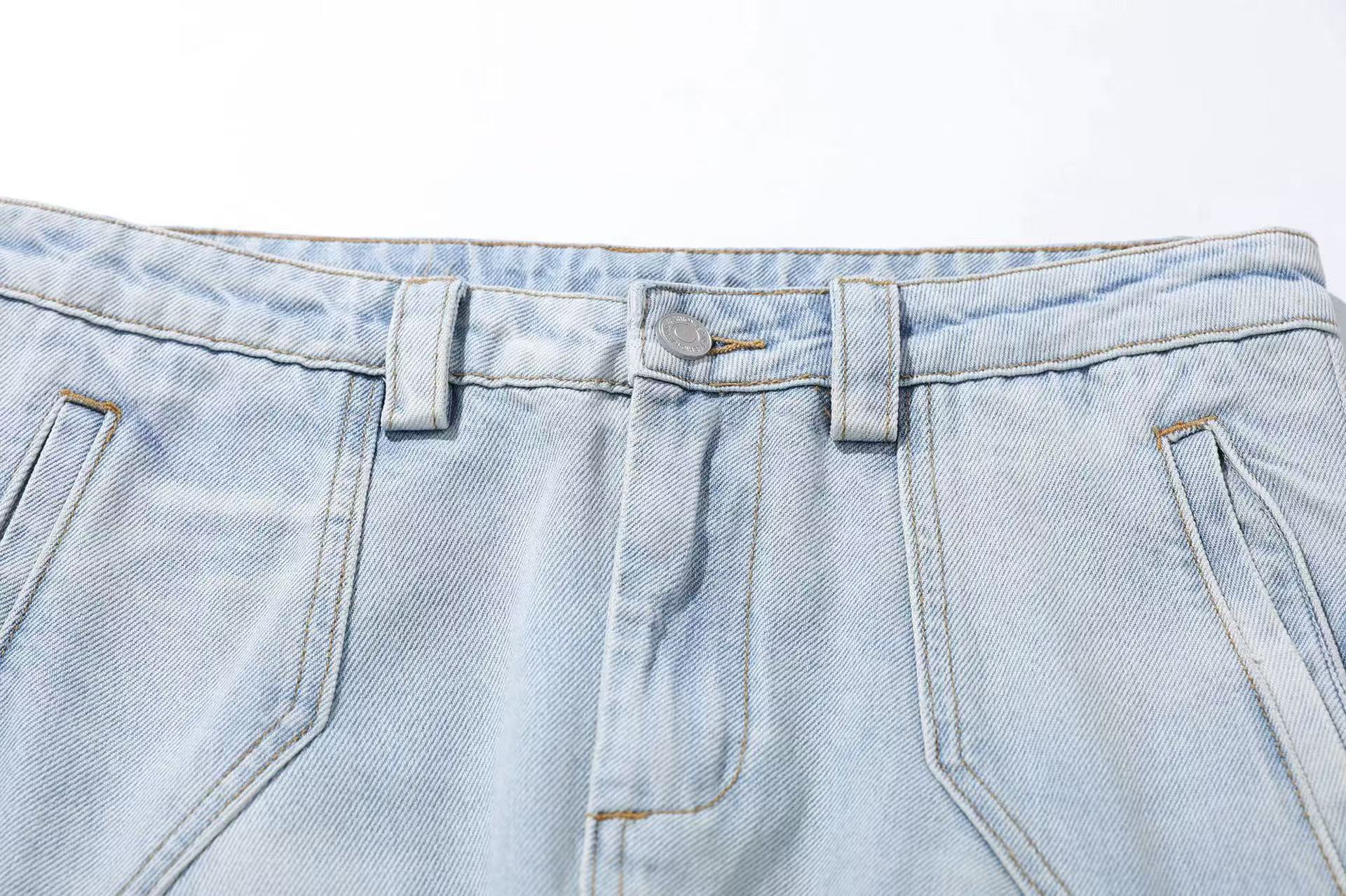 Washed Wide-Leg Baggy Jeans