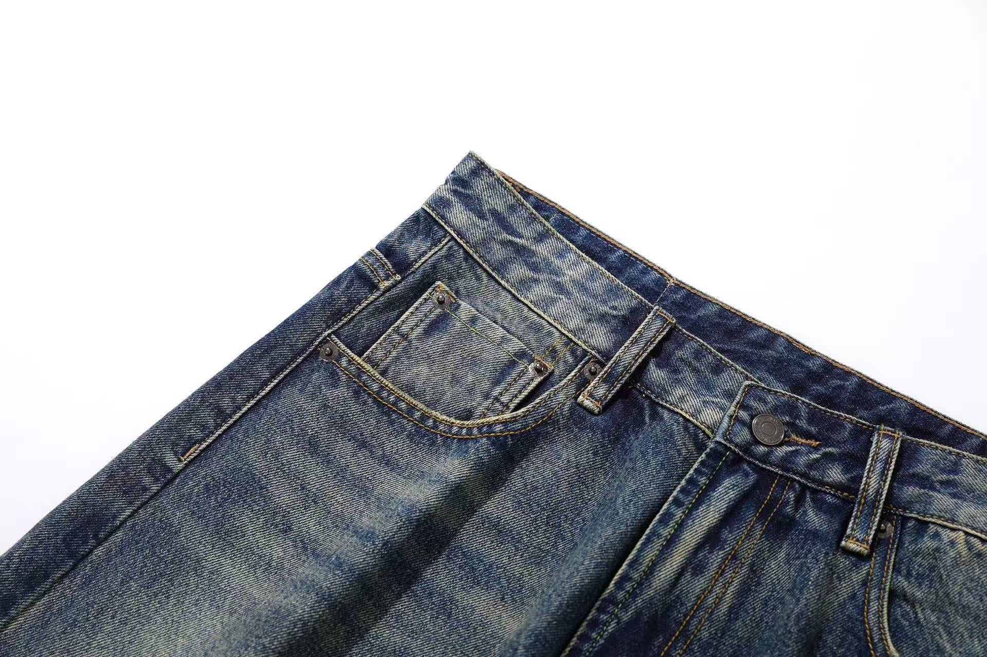 Distressed Wide-Leg Scythe Jeans