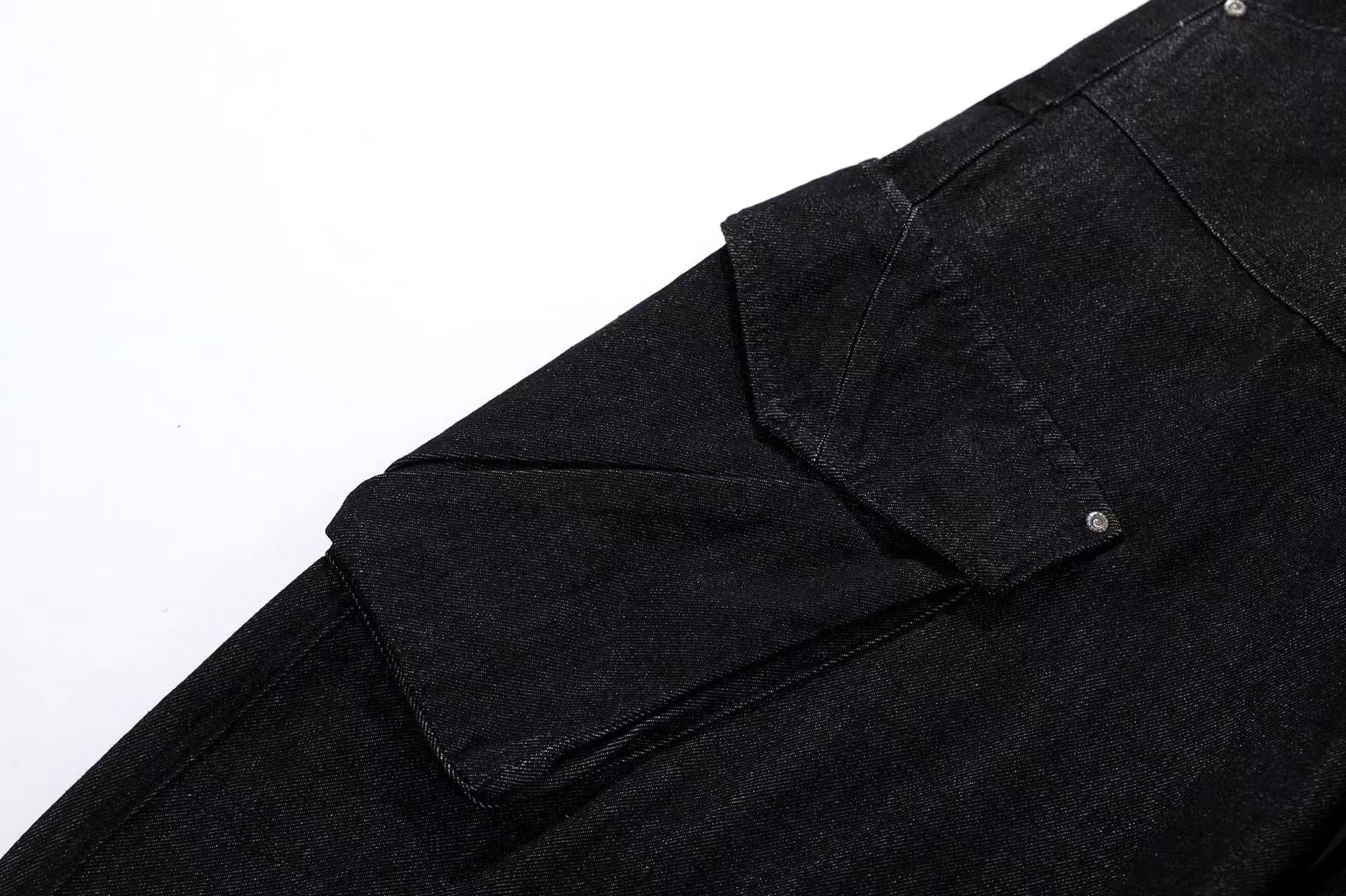 Multi-Pocket Wide-Leg Baggy Jeans