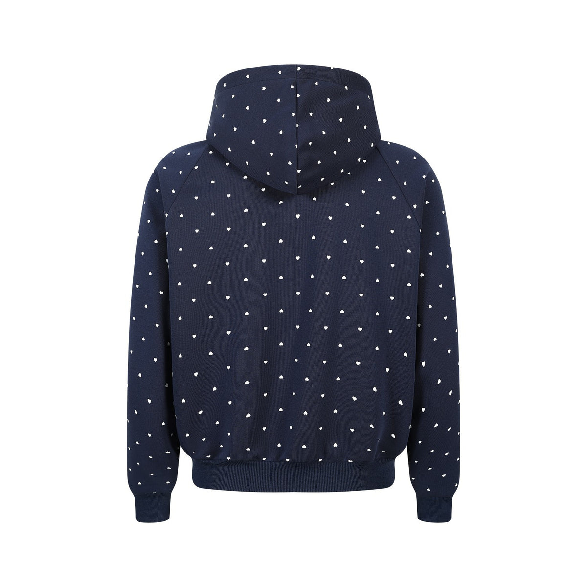Heart & Musical Note Star Print Zip Up Hoodie