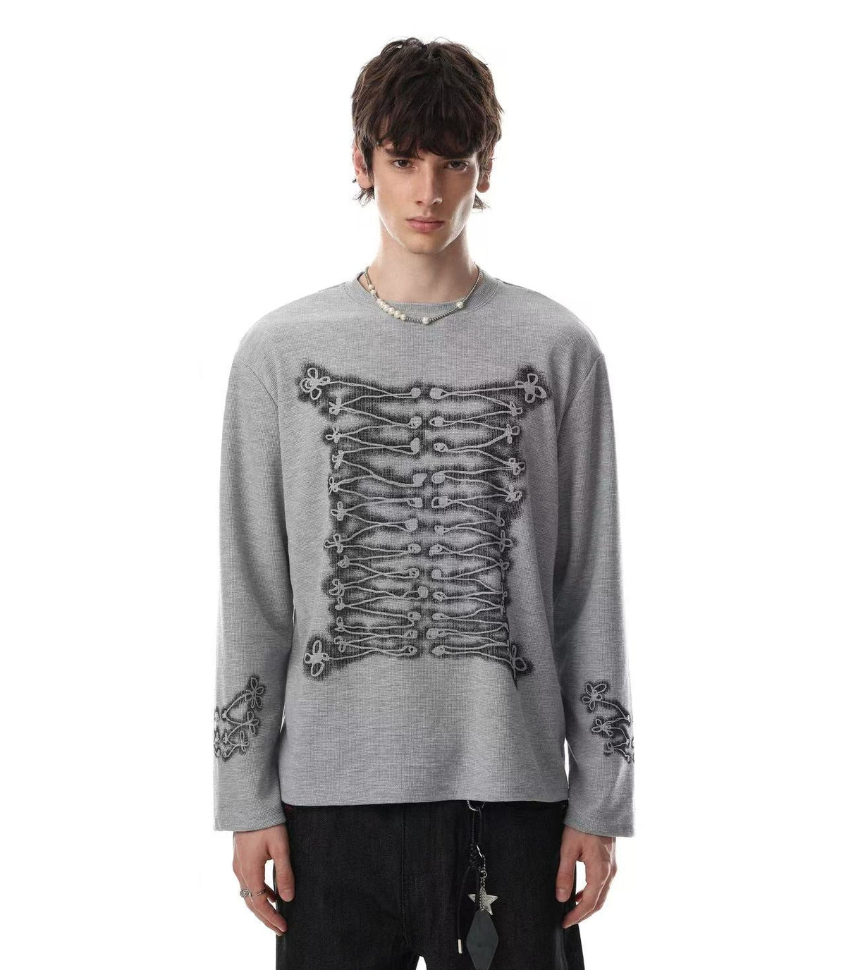 Vintage Decorative Rope Graphic Long Sleeve