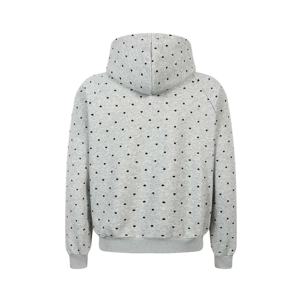 Heart & Musical Note Star Print Zip Up Hoodie