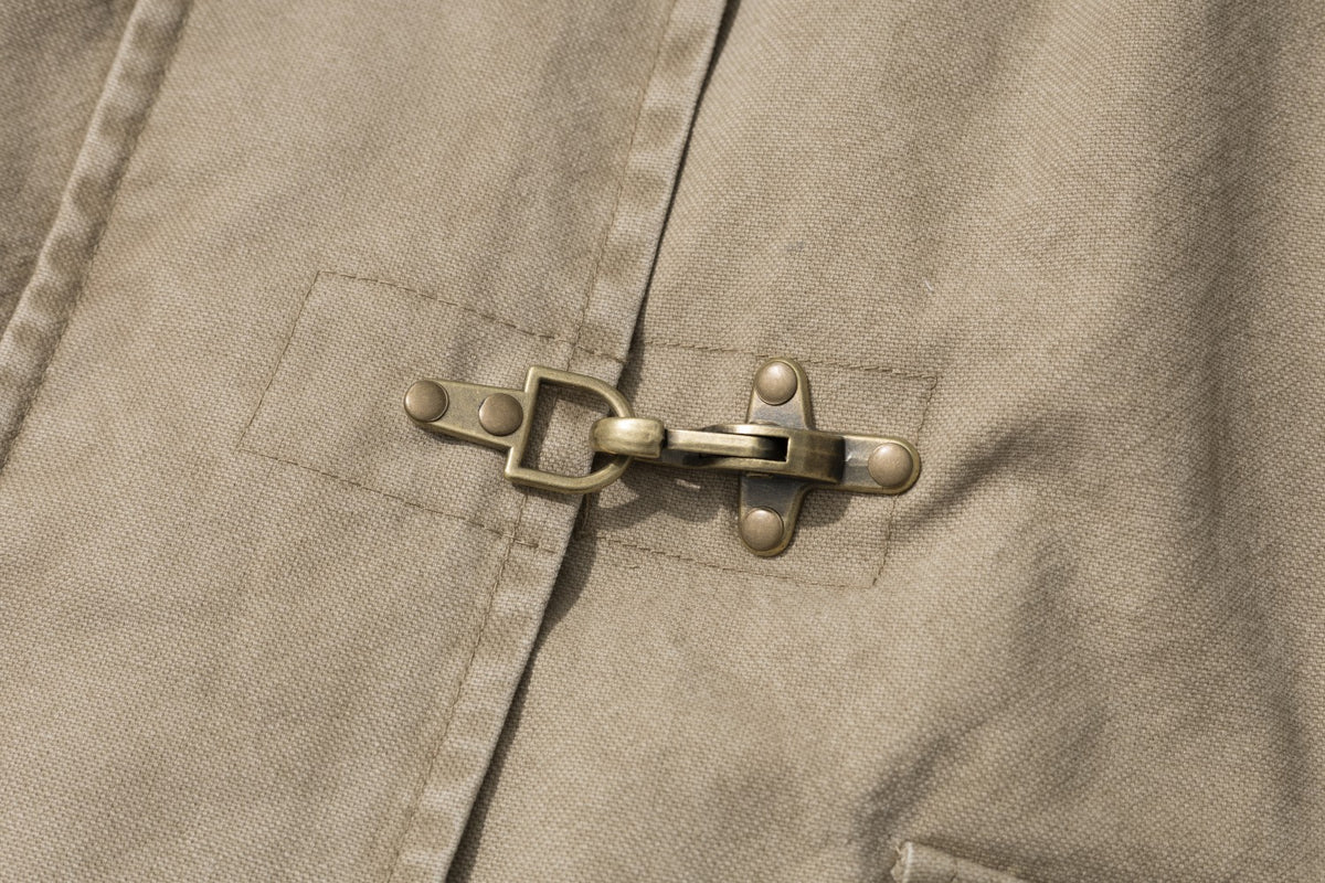 Faux Fur Collar Toggle Buckle Parka