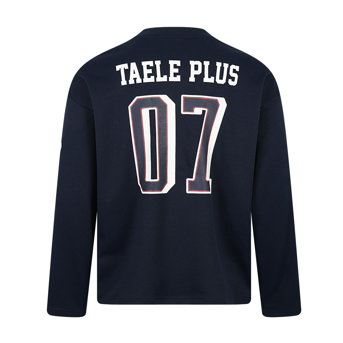 V-Neck 07 Number Graphic Sports Jersey Long Sleeve