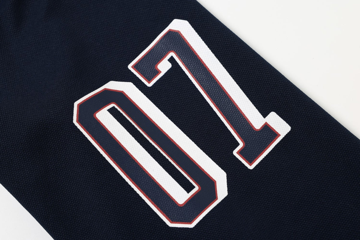 V-Neck 07 Number Graphic Sports Jersey Long Sleeve