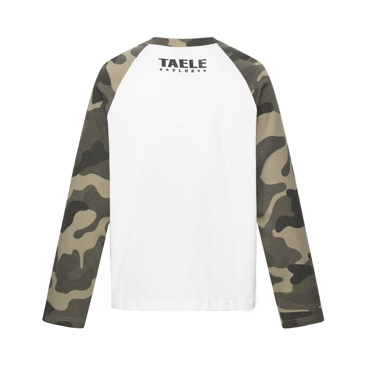 Skull Star Print Camo Raglan Long Sleeve